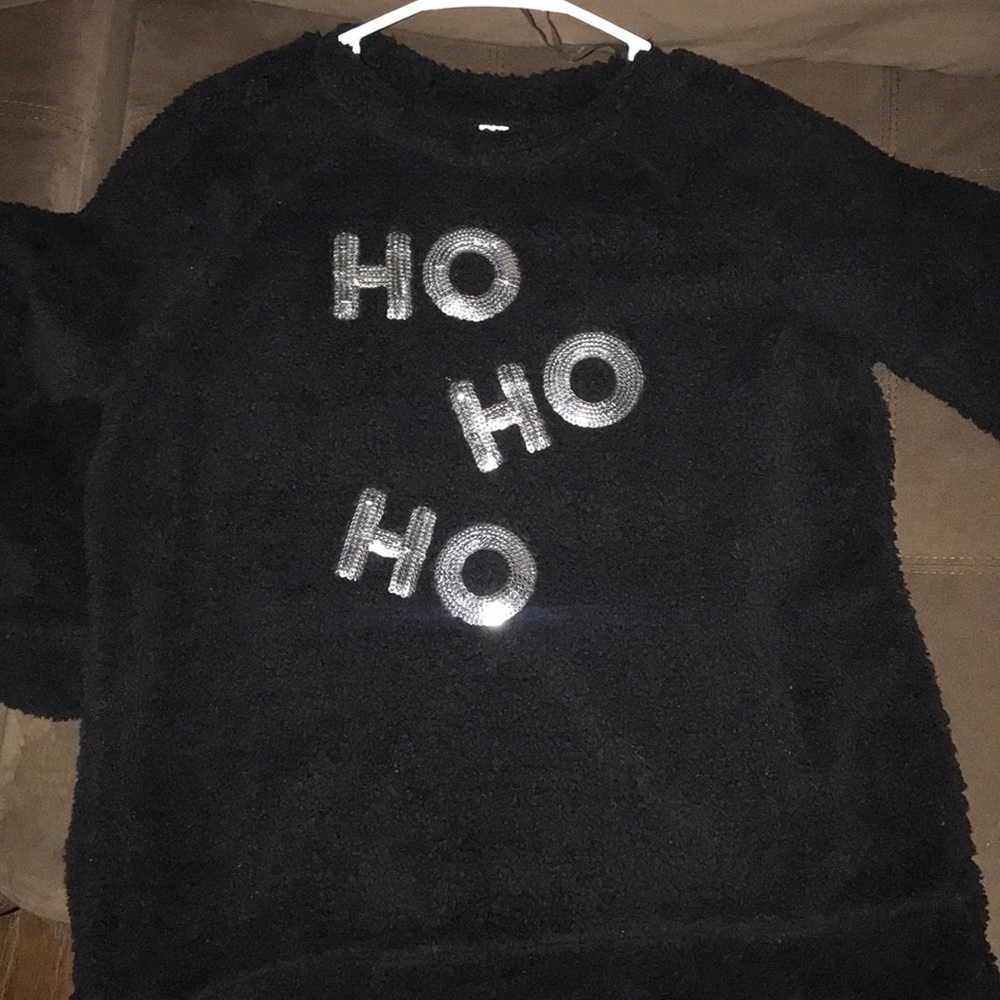 Black fleece Christmas sweater